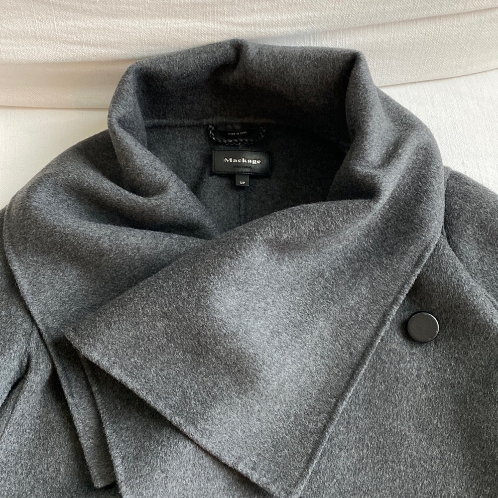 Classic Mackage waterfall wool coat